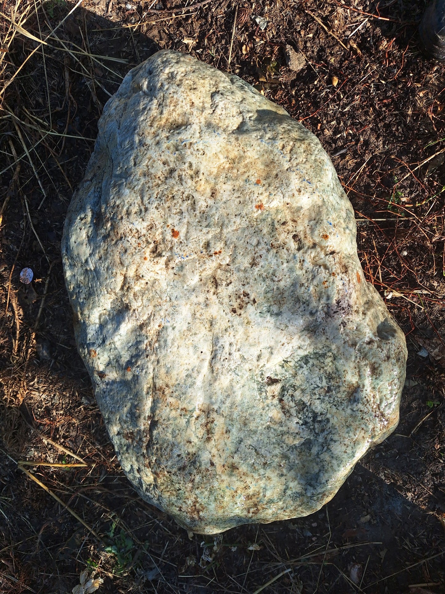 Lavoar din Piatră Naturală,albastru/gri,56x38x17,montaj pe blat, 28 kg