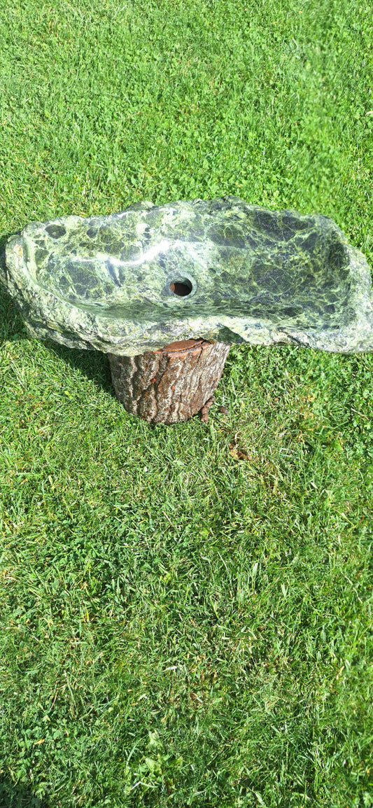 Lavoar din Piatră Naturală, verde,78x40x16,montaj pe blat,35 kg