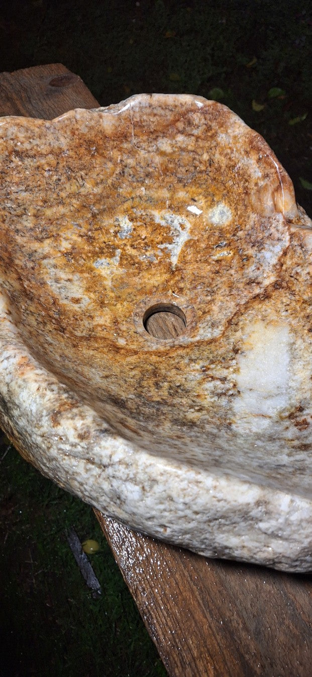 Lavoar din Piatră de Râu 54x36x15, 30 kg,cu montaj pe blat