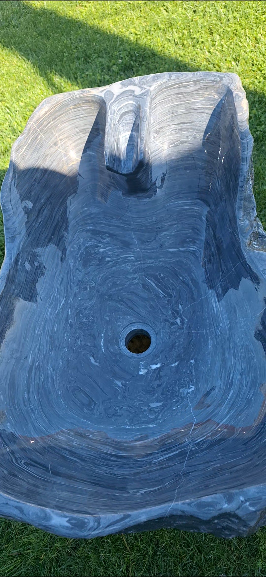 Lavoar Piatră Naturală, 68×50×24,montaj pe blat,63 kg,gri antracit