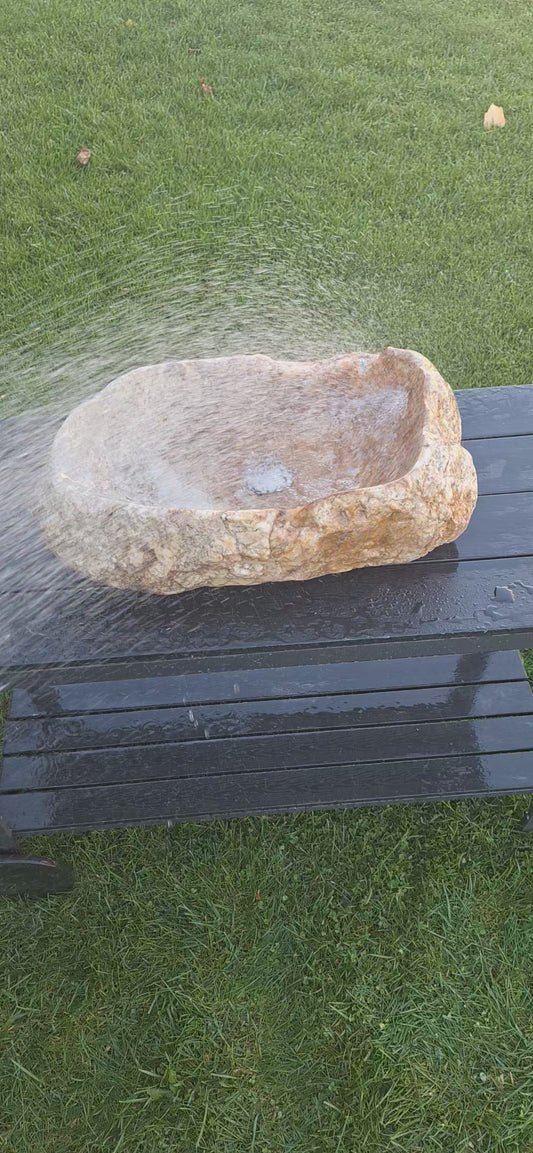 Lavoar din Piatră de Râu 54x36x15, 30 kg,cu montaj pe blat