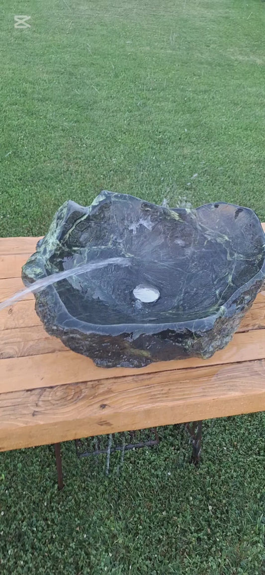 Lavoar Piatră Naturală (serpentinit)75×50×23,montaj pe blat,56 kg