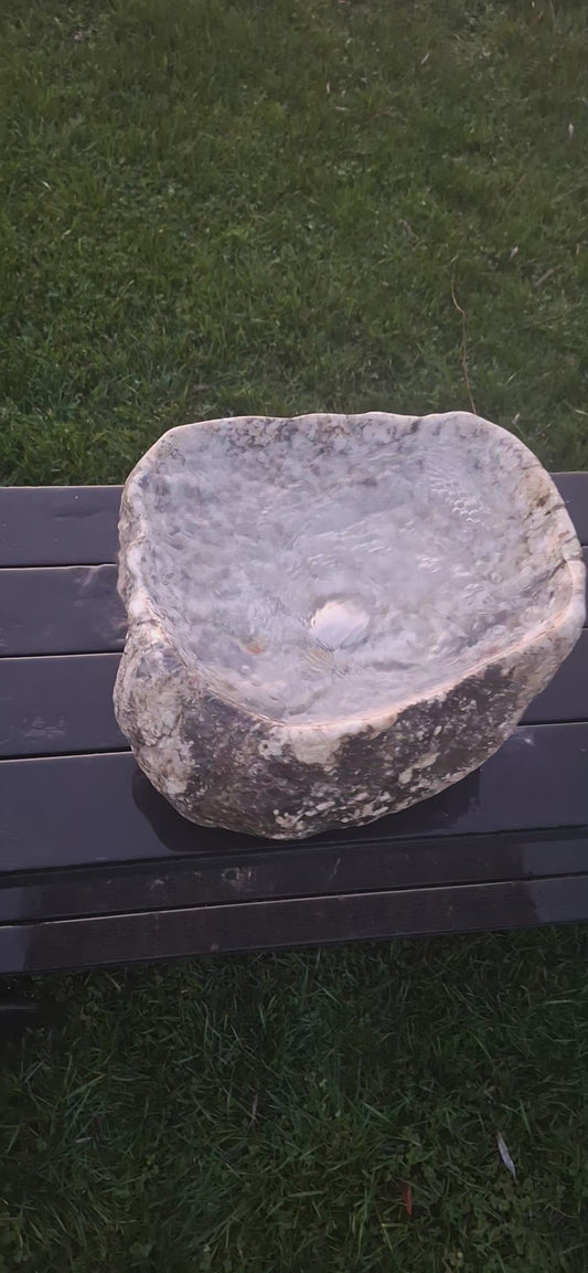 Lavoar din Piatră Naturală,stonesink, 44x38x18,montaj pe blat, 26.5 kg