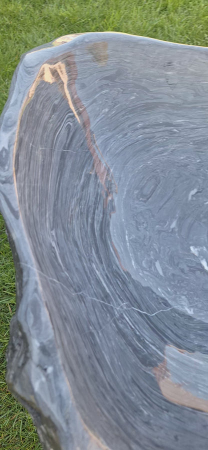 Lavoar Piatră Naturală, 68×50×24,montaj pe blat,63 kg,gri antracit