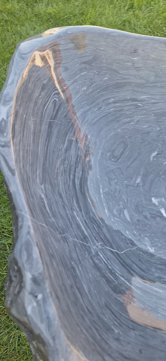 Lavoar Piatră Naturală, 68×50×24,montaj pe blat,63 kg,gri antracit
