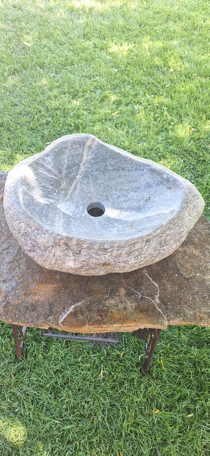 Lavoar Piatră Naturală, 46×37×13,montaj pe blat,greutate 20 kg,gri