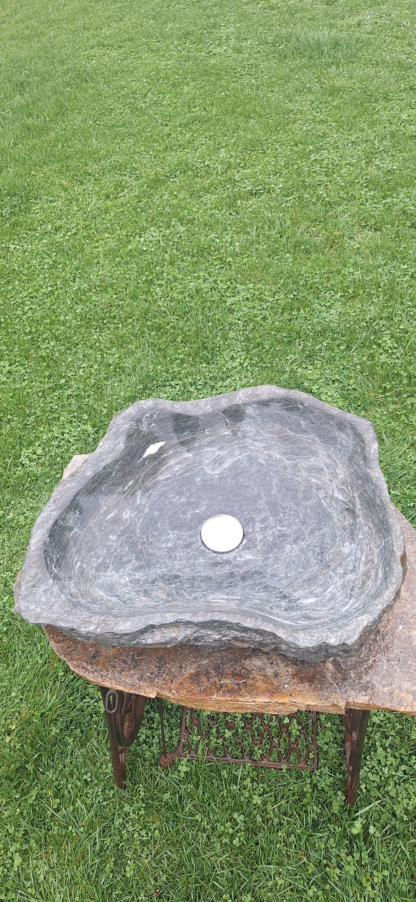 Lavoar Piatră Naturală 55×45×15, 36 kg,montaj pe blat