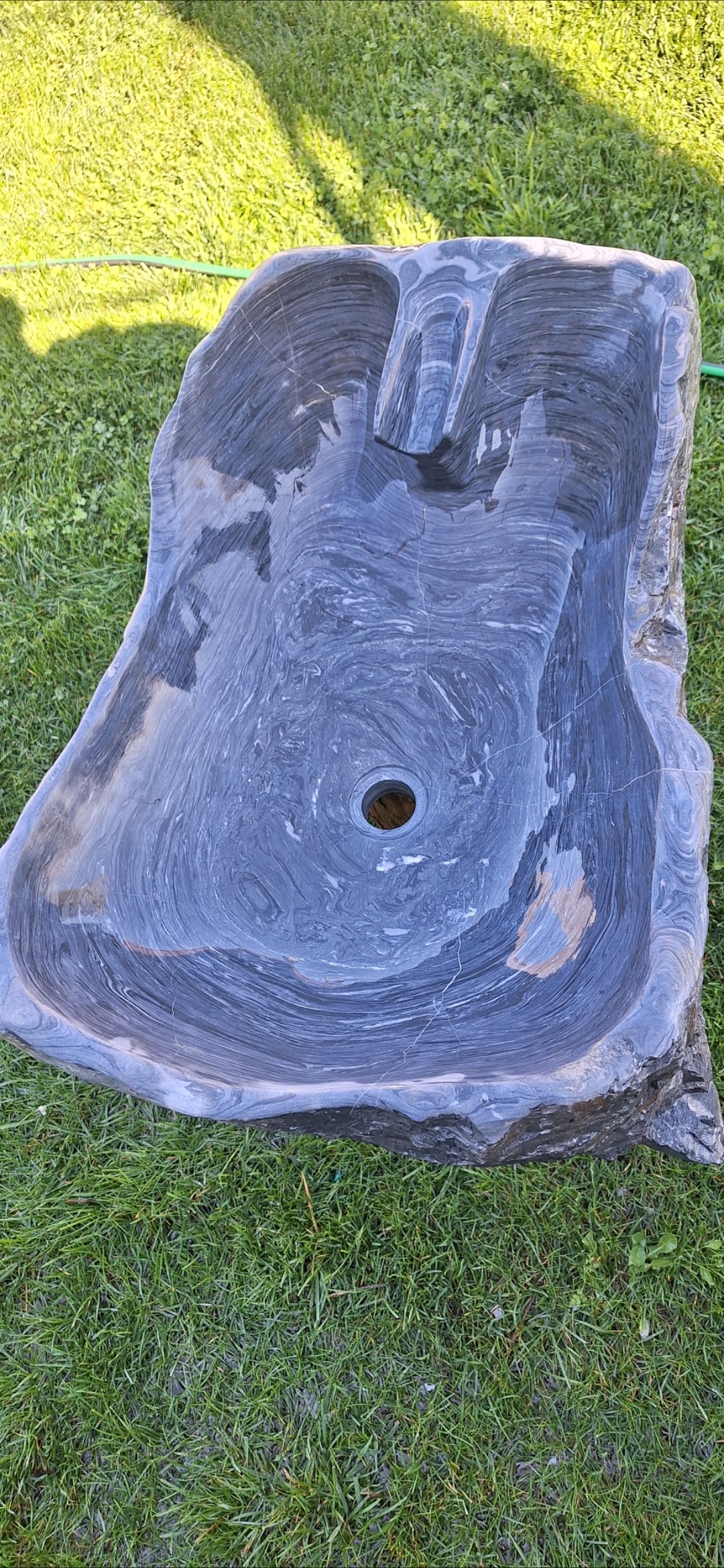 Lavoar Piatră Naturală, 68×50×24,montaj pe blat,63 kg,gri antracit
