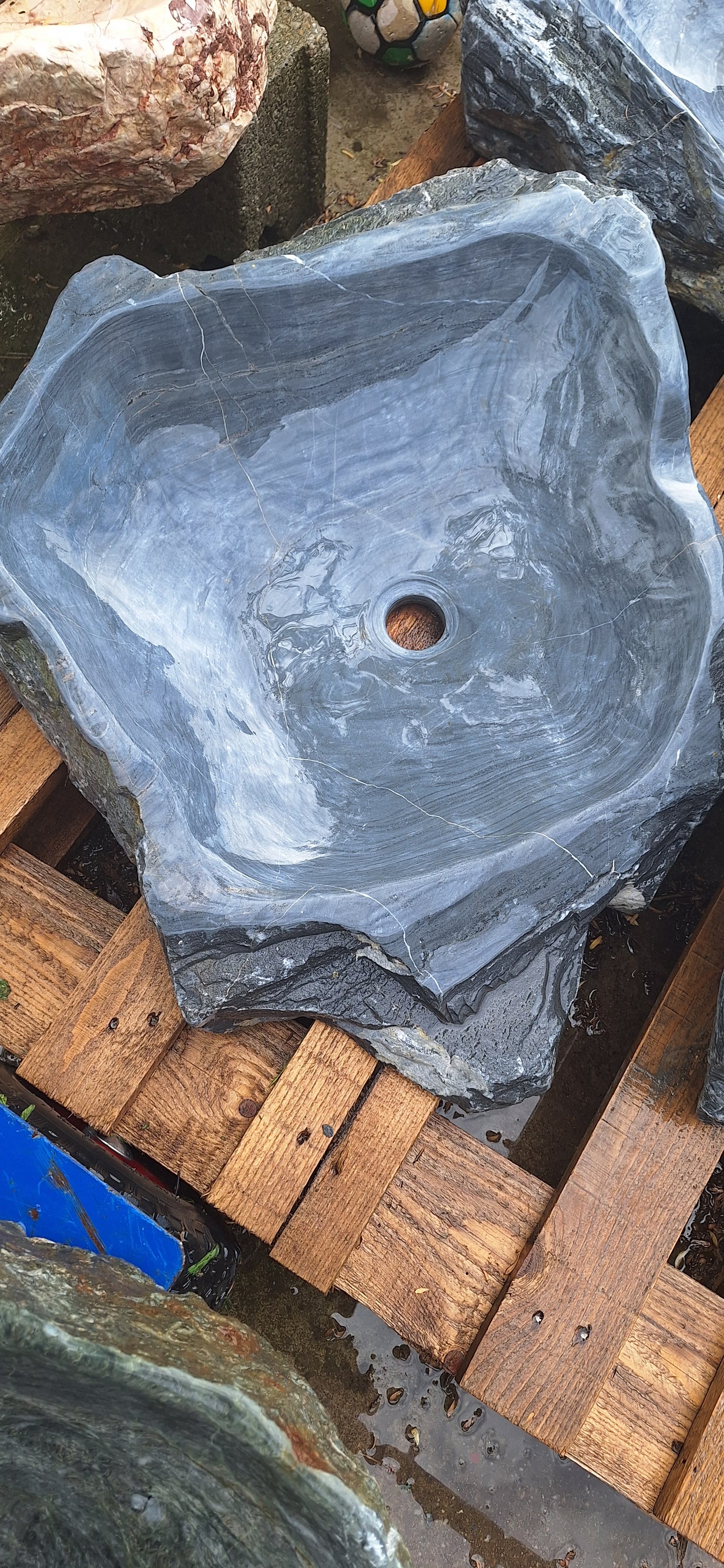Lavoar Piatră Naturală, 73×59×15, 48 kg,montaj pe blat