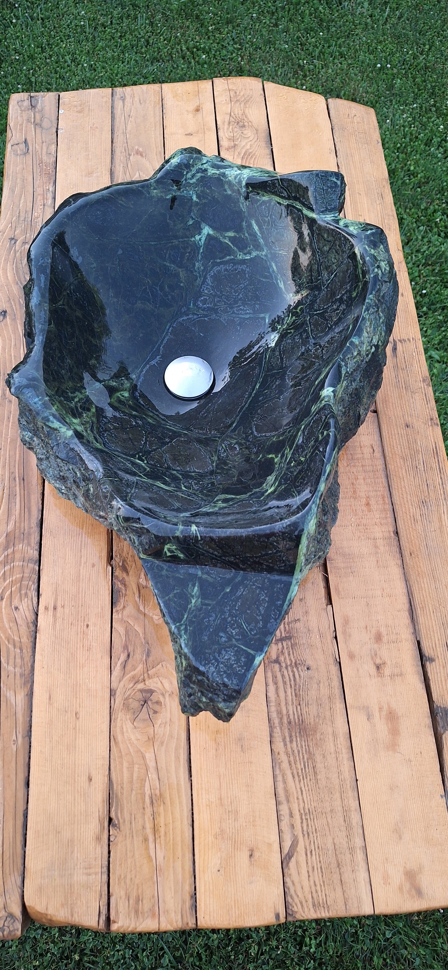 Lavoar Piatră Naturală (serpentinit)75×50×23,montaj pe blat,56 kg