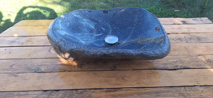 Lavoar din Piatră Naturală, 53×38×14,(L×l×h),19kg,montaj pe blat,culoare gri