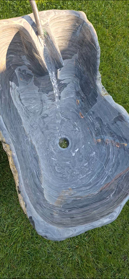 Lavoar Piatră Naturală, 68×50×24,montaj pe blat,63 kg,gri antracit