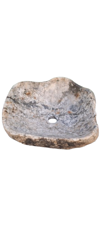 Lavoar din Piatră Naturală,stonesink, 44x38x18,montaj pe blat, 26.5 kg