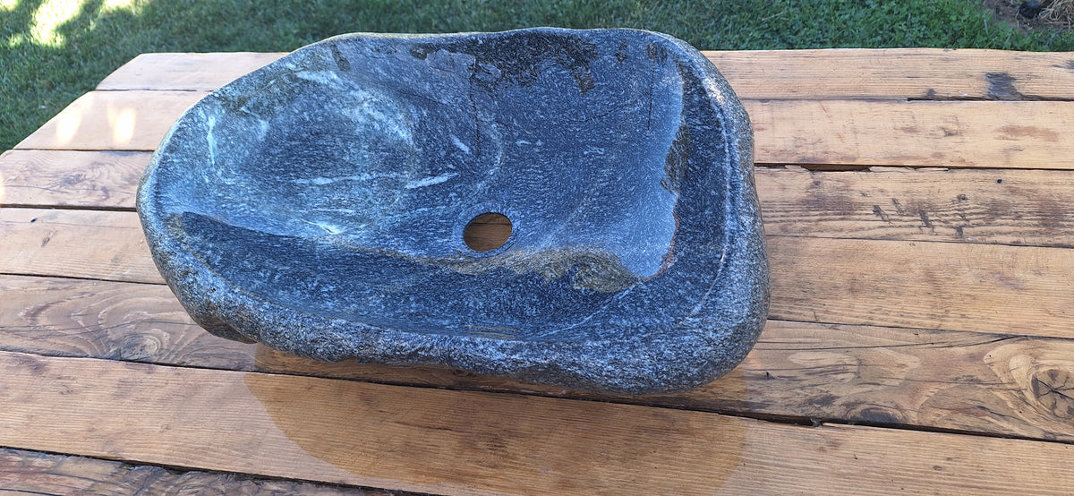 Lavoar din Piatră Naturală, 53×38×14,(L×l×h),19kg,montaj pe blat,culoare gri