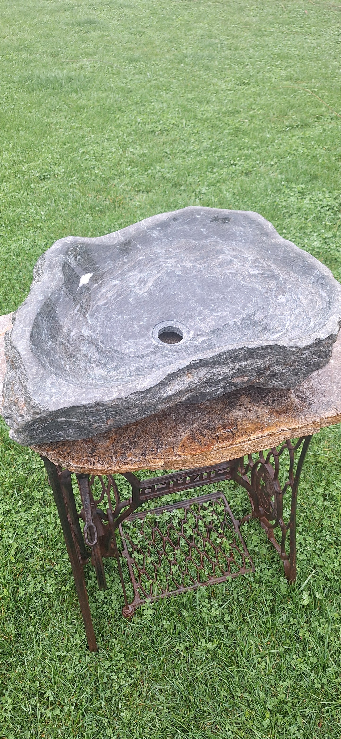 Lavoar Piatră Naturală 55×45×15, 36 kg,montaj pe blat