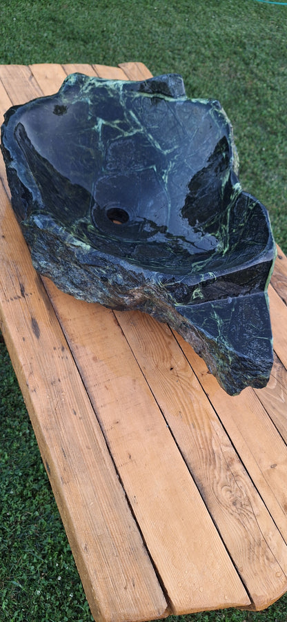 Lavoar Piatră Naturală (serpentinit)75×50×23,montaj pe blat,56 kg
