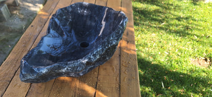 Lavoar din Piatră de râu,55×40×20,montaj pe blat,30 kg,gri antracit