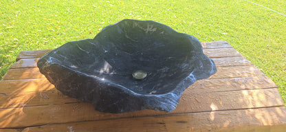 Lavoar din Piatră Naturală,80×52×24,montaj pe blat, 39.5 kg,culoare gri antracit