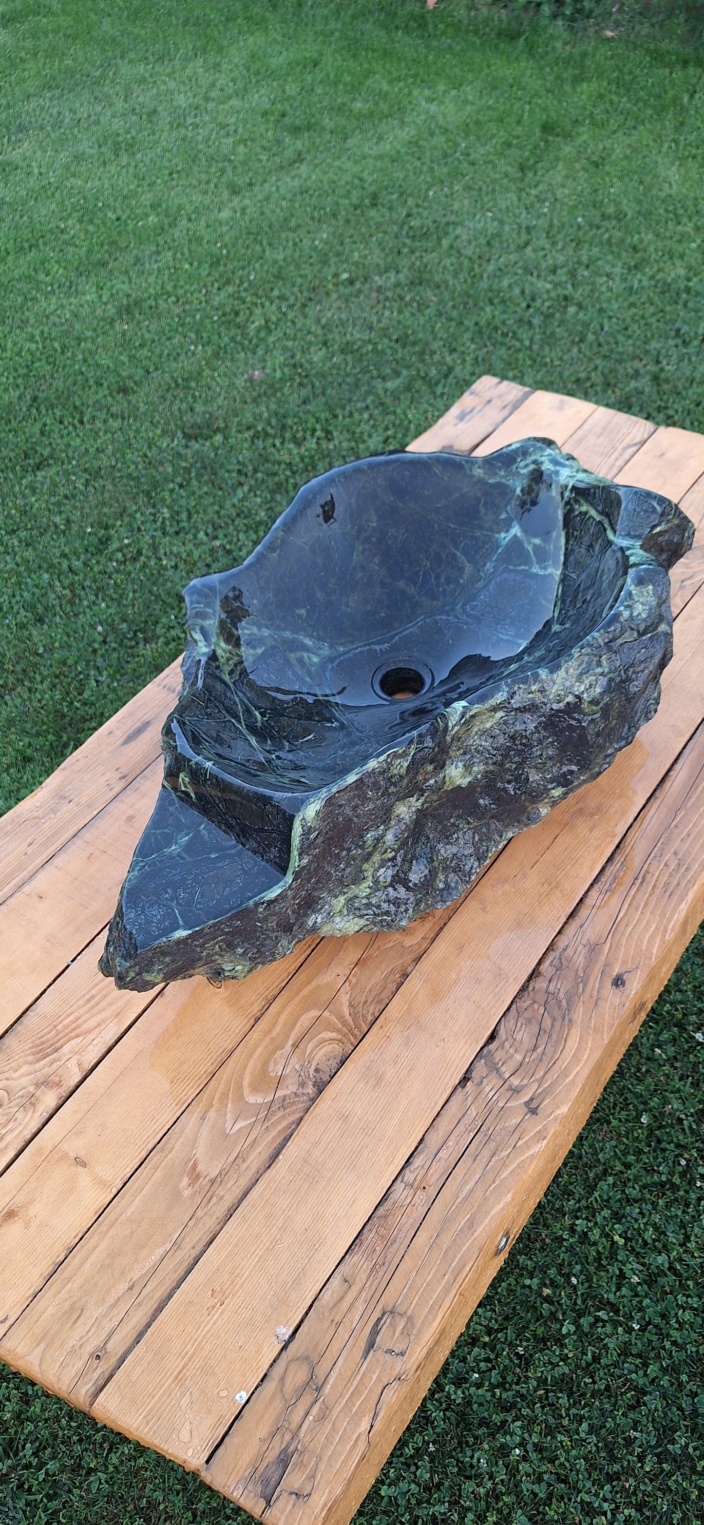 Lavoar Piatră Naturală (serpentinit)75×50×23,montaj pe blat,56 kg